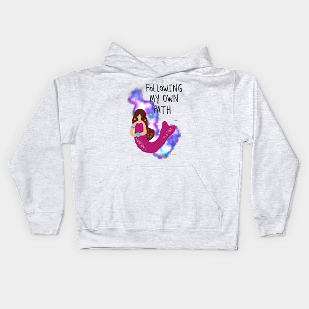 Following my own path Kids Hoodie by artoftilly